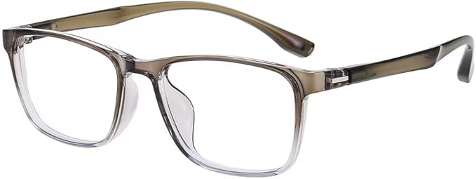 GUDVUE Blue Light Glasses for Men Rectangle Computer Glasses Gaming Eyeglasses, Martini Olive/Gray PRO