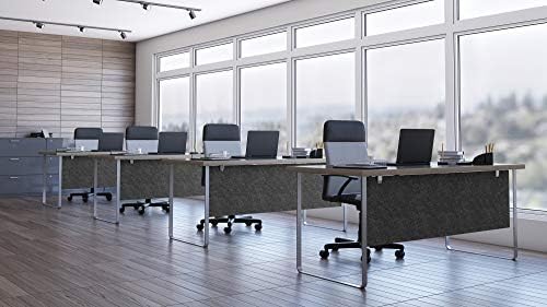 OBEX Modesty Desk PET Privacy Screen Acoustic Sound Absorbing Panel Ideal for Reception, Student Table or Office Cubicles Workstations, 18" x 72", Shadow