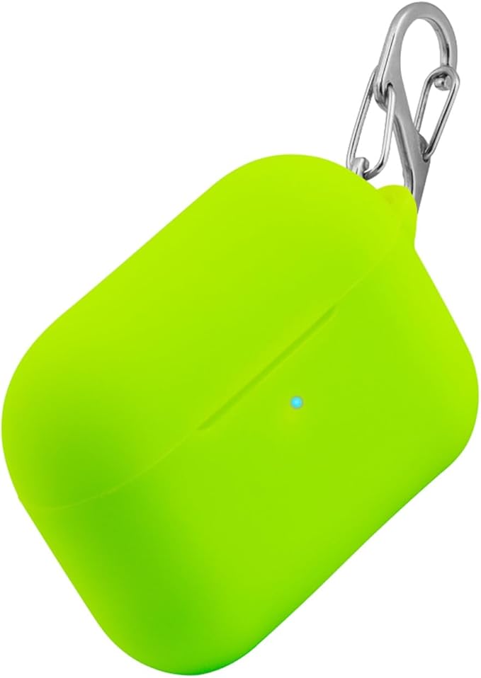 FELONY CASE – Soft Silicone AirPods Pro Case - Neon Green | Shockproof, 360° Protective Apple Airpods Case Cover with Keychain | Wireless Charging Compatible with Front LED Visible