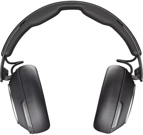 Poly (Plantronics Voyager Surround 80 UC Noise-Canceling Wireless Over-Ear Headset (8G7T9AA) Bundle Including: Goby Labs Headphone Cleaner, Headphone Stand, Fiber Cloth