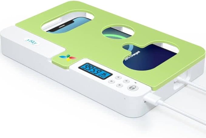 ySky Portable Phone Timer Lock Box for iPhone and Android Phones, Self-Control Timer Phone Locker to Help Kids,Students, Adults Focus Back,Prevent Excessive Games, Mobile Phone Addiction(Green)