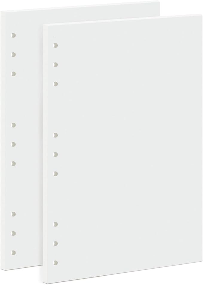 B5 Blank Planner Refill Paper, 9 Holes Inserts Papers 90 Sheets Loose Leaf Notebook Thick Sketch Paper for Drawing & Writing (7.09x10.04 inch)