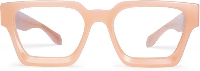 VISOONE Blue Light Blocking Glasses with TR90 Rectangle Frame and Chic Preppy Look for Women Men RIVER