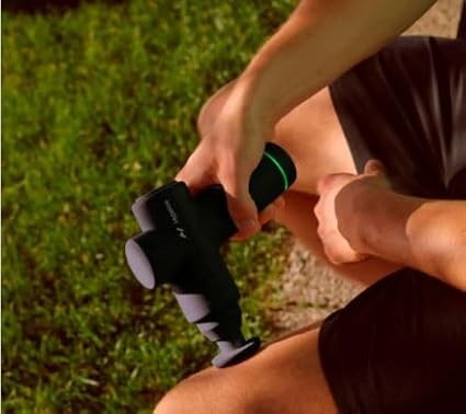 Hyperice Hypervolt Go 2 - Black - Featuring Quiet Glide Technology - Handheld Percussion Massage Gun - 3 Speeds, 2 Interchangeable Heads - Helps Relieve Sore Muscles and Stiffness - FSA-HSA Eligible