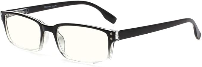 Kerecsen Computer Glasses 2 Pair UV Protection, Anti Blue Rays, Anti Glare and Scratch Resistant Computer Reading Glasses (Clear, 2.75, multiplier_x)