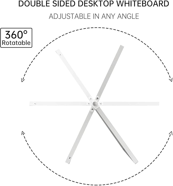 Small Magnetic Desktop White Board – 12 x 12 inches Mini Portable Dry Erase Whiteboard for Students Double Side to Do List Dry Erase Board with Stand for Office, School, Home