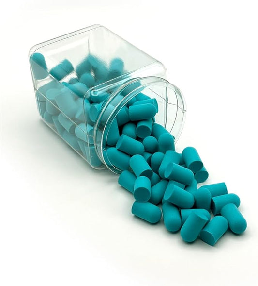 Flents Super Sleep Foam Ear Plugs, 50 Pair for Sleeping, Snoring, Loud Noise, Traveling, Concerts, Construction, & Studying, Teal, Made in The USA
