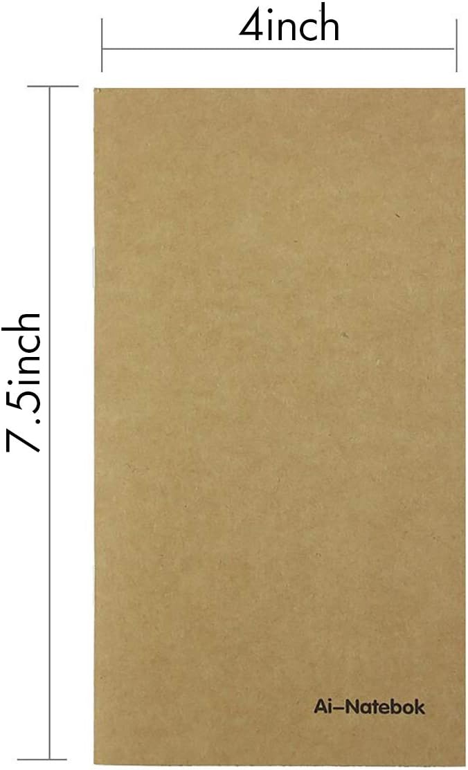 Travelers Notebook Inserts Lined Paper, Refill for Travel Journal, 7.5 X4 Inch - Set of 3-240 Pages, Supply by ai-natebok