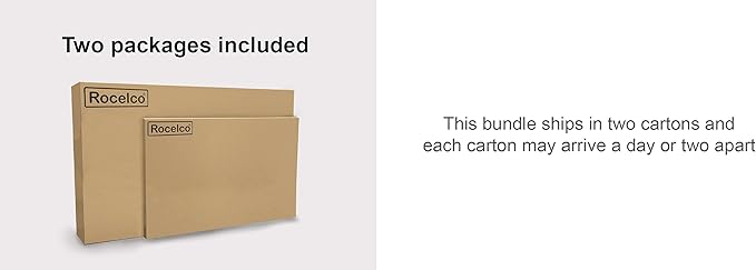 Rocelco 46" Large Height Adjustable Standing Desk BUNDLE - Quick Sit Stand Up Dual Monitor Riser - Gas Spring Assist Computer Workstation - Retractable Keyboard Tray - Teak wood Grain (R DADRT-46-FS2)