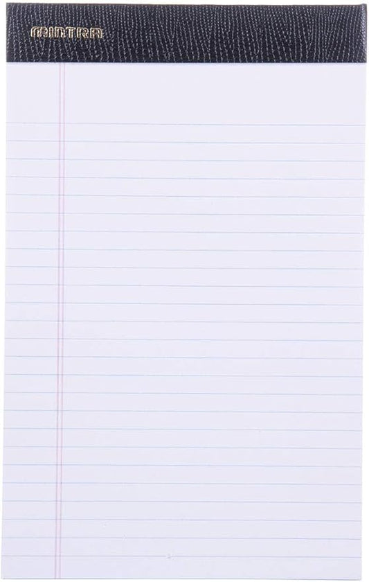 Mintra Office Legal Pads - ((PREMIUM WHITE 6pk, 5in x 8in, NARROW RULED))
