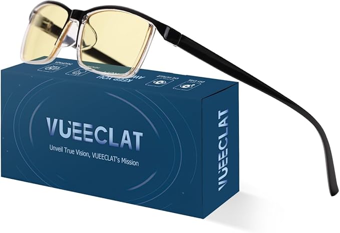 Blue Light Blocking Glasses | Max Protection Gaming & Computer Glasses | Reduce Eye Strain & Improve Sleep