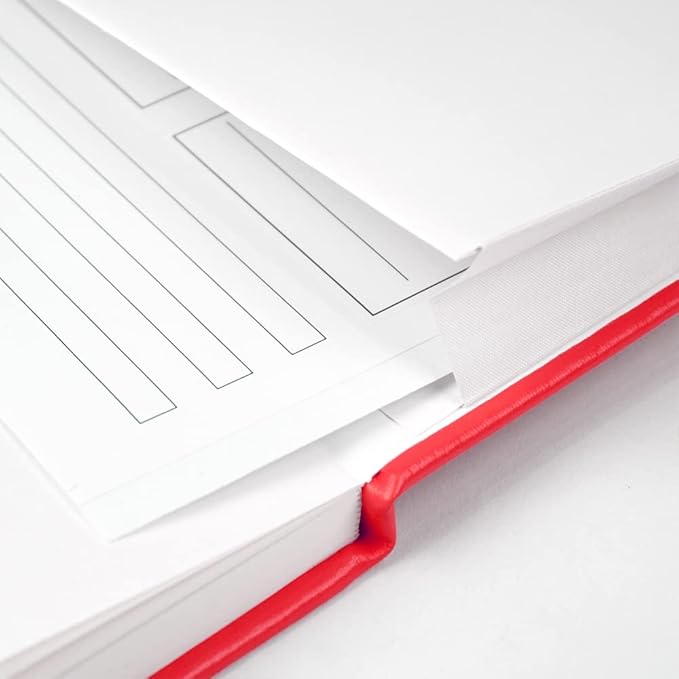 JOYEUX Blank Journal Notebook, A5, 160 Pages 100 Gsm Thick Sketch Books Hardcover Journal for Writing, 5.7 inches x 8 inches Notebooks for Work (Red)