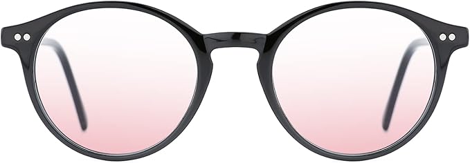 TIJN Blue Light Blocking Glasses Men Women Vintage Thick Round Rim Frame Eyeglasses