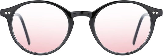 TIJN Blue Light Blocking Glasses Men Women Vintage Thick Round Rim Frame Eyeglasses