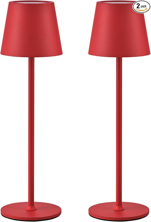 BGFHome Cordless Table Lamp LED Desk lamp,5000mAh Rechargeable Touch Night Light Wireless Minimalist Design for/Restaurant/Bedroom/Bars/Outdoor Party/Camping/Coffee Shop 2Pack