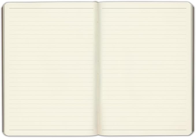 Gallery Leather Journal Notebook - 192 Pages, Softcover, For Men and Women, For Writing, Work & Travel, Handcrafted - Floral Latte - 8 x 5.5, Desk Lined