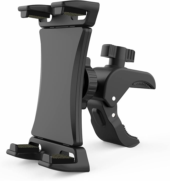 Yiting Tablet Stand, Bike Phone Holder for Indoor Gym Treadmill, Spinning Exercise Bicycle, Mic Stand, Cellphone Mount for iPad Pro, iPad, iPad mini/Air & Smartphones (4.7-12.9")