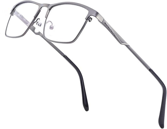 YIMI Mens Blue Light Glasses Men Computer Gaming BlueLight Blocking Glasses Metal Anti Eyestrain Clear Lens Eye Protection