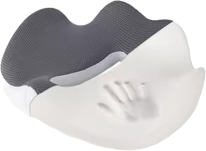 Ergonomic Seat Cushion for Office Chair - Memory Foam Coccyx Cushion for Tailbone, Sciatica & Back Pain Relief - Breathable Washable Cover, Non-Slip Base for Home, Office, Car, and Travel