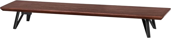 Anji Mountain Monitor Stand - Desktop Organizer & Laptop Riser, Ergonomic Monitor Riser, Space-Saving Monitor Stand for Desk, Durable Construction, Easy Assembly, Ideal for Home & Office,Walnut