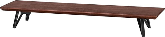 Anji Mountain Monitor Stand - Desktop Organizer & Laptop Riser, Ergonomic Monitor Riser, Space-Saving Monitor Stand for Desk, Durable Construction, Easy Assembly, Ideal for Home & Office,Walnut