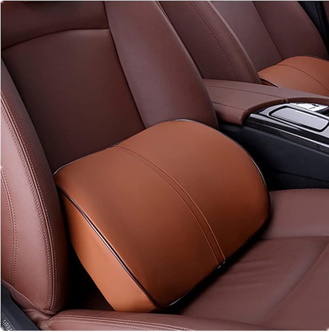 ZHONGLI Memory Foam Lumbar Support Pillow-Middle/Lower Back Support Cushion-Used for car Seats, Office Chairs, recliners, etc. (Khaki)