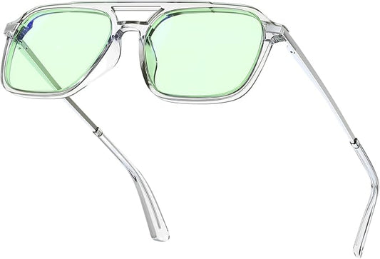 Goiteia Blue Light Glasses Men Women – Retro 70s Gaming Glasses for Anti Eyestrain, Comfortable for All-Day Wear