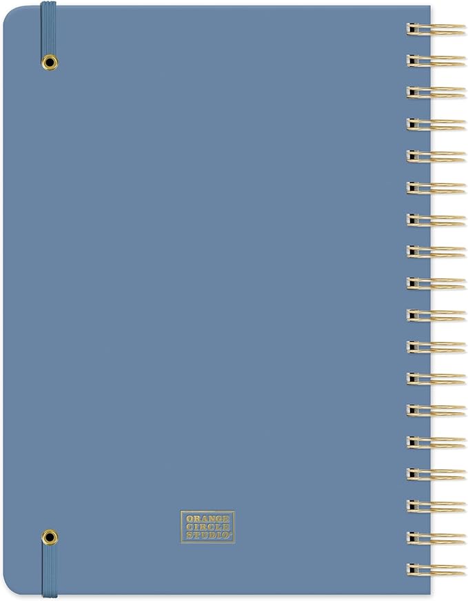 Orange Circle Studio Academic Planner 2025-2026, Amazon Exclusive, Blue Gray, Tri-Tab Planners, 17-Month Triple-Section, August 2025 to December 2026, 9.6" x 7", Weekly Monthly Planner Calendar for School or Work, Note Pages