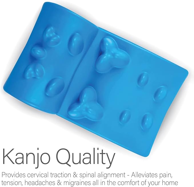 Kanjo Flex Height Acupressure Neck Pain Relief Cushion - Height Adjustable Cervical Traction & Pressure Point Device for Muscle Tension & Relaxation - Helps Relieve Neck Pain