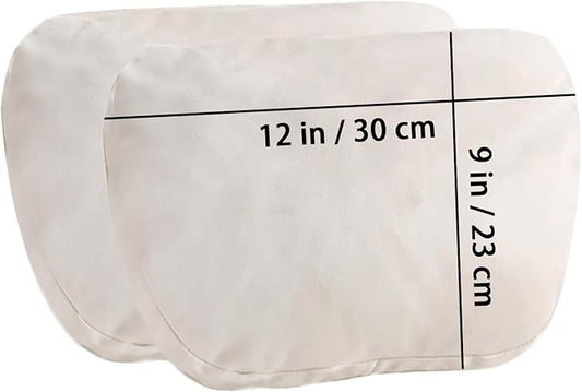 2PCS Car Pillow for Car Neck Pillow for Driving Seat Lumbar Support Soft Cushion with Extra Filling Accessories Back Support for Travel Nap and Trips Sleeping(Beige, Head)
