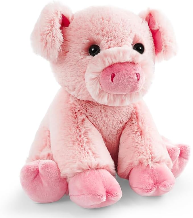 Stuffed Pig Sitting Toys Plush Animal, Realistic Pig Stuffed Animal Plush Toy Filled in Limbs 8.5 Inch Soft Huggable Gifts for Kids with Stuffed Animals Birthday Gift for Girls Boys