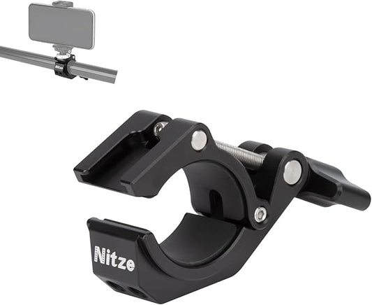 Nitze Super Clamp, Camera Crab Clamp with 3/8” to 1/4” Thread Adapter for Cameras, Lights, Hooks, Shelves, Tripods and Cross Bars - N18B