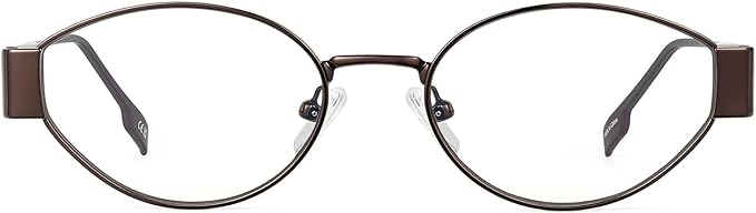 JIM HALO Trendy Oval Blue Light Glasses for Woman Men, Retro Round Computer Screen Blocker Glasses Eyes Protection UV400