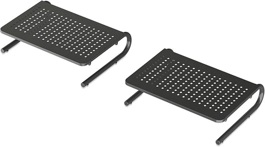 suptek Monitor Stand Riser for Computer,Laptop,Printer, Notebook and All Flat Screen Display with Vented Metal Platform and 4 Inches Height Underneath Storage (MST004-2)