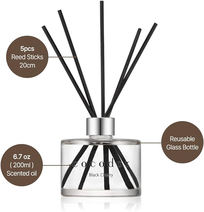 COCODOR Signature Reed Diffuser/Savon / 6.7oz / Scent Diffuser with Sticks Home Fragrance Reed Diffuser for Bathroom Shelf Decor
