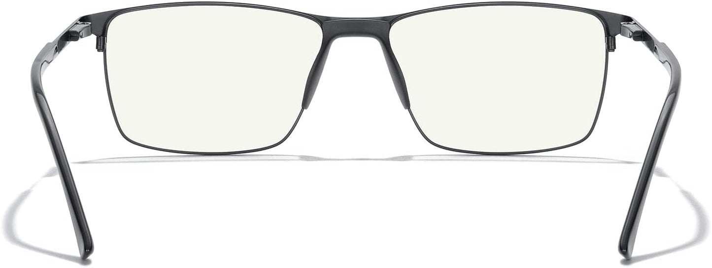 MERRY'S Fashion Blue Light Blocking Glasses - Reading Glasses Metal Frame Spring Hinge Readers for Men Eyeglasses