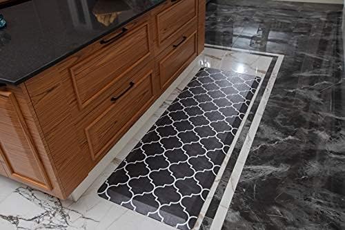 Mabel Home Anti Fatigue Floor Mat- 3 Size(20x32 & 20x39 & 24x70),16 Colors - Standing Desk Mat-Kitchen Floor Mat-Stain ResistantHome Non-Slip Bottom, Extra Soft (Diamond, 24" x 70")