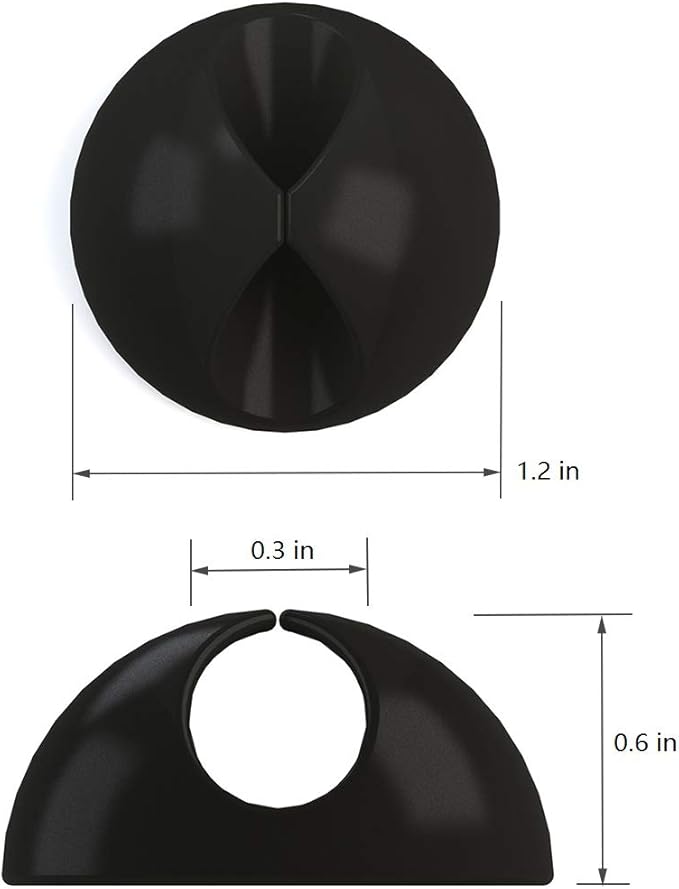 Cable Clips Cord Organizer, Tomorotec Multipurpose Cable Holder with Adhesive Pad Cord Management System, Desktop Cable Organizer for HDMI, Charging Cable, Ethernet, USB Cable (Black 36pcs)