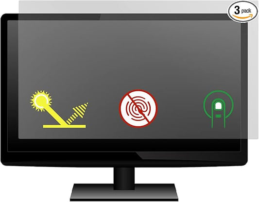Anti-Glare and Anti Finger Print Screen Protector (3 Pack) for 25 Inches Widescreen Desktop Monitor