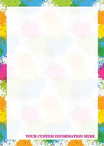 DEBRADALE DESIGNS 5" x 7" Paint Splatter Custom Personalized Memo Note Pads. 12 Pads - 50 Sheets Per Pad. Made in the U.S.A.