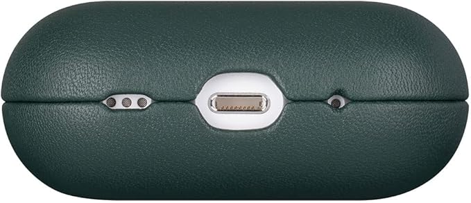 Leather Case for AirPods Pro 2nd Generation (Not for AirPods Pro 1st Gen), Lopie Handmade AirPods Pro 2 Leather Case Cover, Protective Case Fully-Wrapped with Top Grain Leather - Dark Green