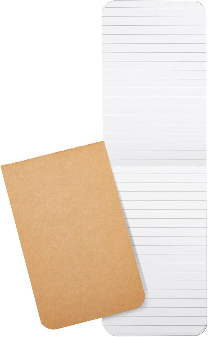 Paper Junkie Pocket Notebook - 12-Pack, 2.7 x 4.5 In, Brown Kraft Cover - Composition Book for School & Office - Travel Journal with Top-Sewn Flat-Lay Binding