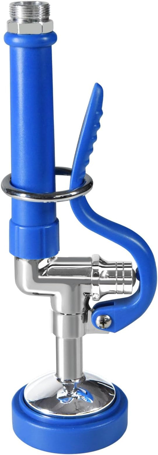 Pre Rinse Sprayer Commercial Sink Sprayer Head,1.42GPM Spray Valve Dish Nozzle with Ergonomic Handle, Commercial Faucet Parts for Kitchen Faucet,Chrome Finished（Blue）