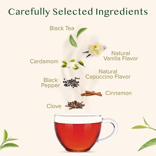 VAHDAM, Vanilla Spiced Chai Tea | 100 Tea Bags | Delicious Blend of Vanilla Masala Chai | Brew Hot, Cold or Iced