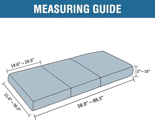 H.VERSAILTEX Super Stretch Couch Cushion Covers Sofa Cushion Slipcovers Jacquard Fabric Individual Seat Couch Slipcover Sets for Pets with Elastic Bottom(3 Packs Cushion Sofa Covers, Caramel)