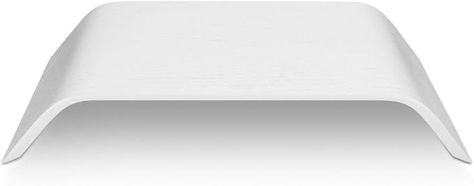 kalibri Wood Monitor Stand Riser - Computer Desk Holder Desktop Dock Wooden Mount Display for PC TV Screen Notebook Laptop - Oak with White Stain