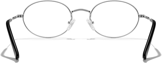 RB. Pilot Oval Reading Glasses for Women Men Blue Light Blocking Computer Thin Metal Full Rim Frame Readers