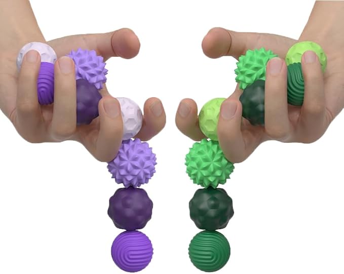 Magnetic Fidget Balls Toys for Adults&Teens, 8Pcs Silicone Sensory Stress Relief Toys with Autism, ADHD, Anxiety, Quiet Executive Desk Fidget Magnets Balls,Stocking Stuffers for Women Men Gifts