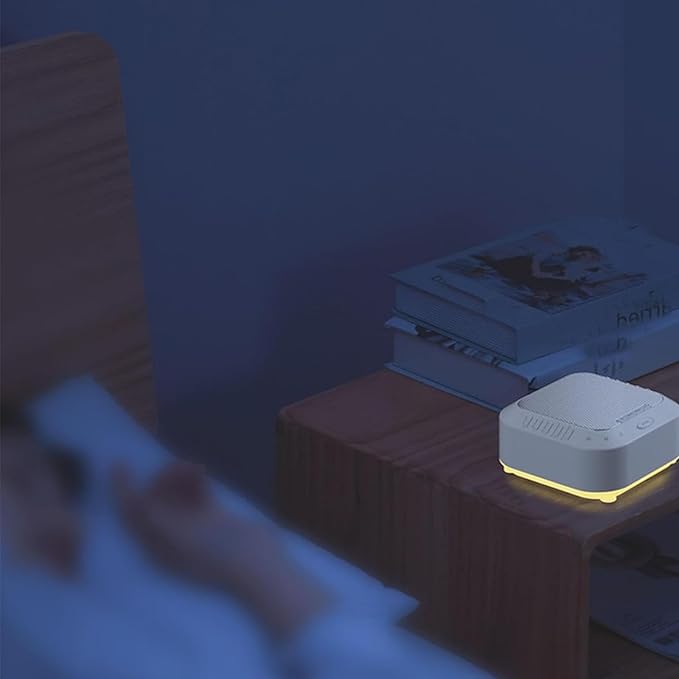 Ora Sound Machine Solfeggio Frequencies,White Noise Sound Machine,10 Soothing Sounds 3 Colors Night Light for Meditation,Sleeping,Yoga,3 Timer Modes (White, 10.9X10.5cm)