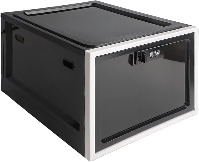 SANIDIKA Medicine Lock Box - Refrigerator Lockable Box for Food Storage Locker - Lockbox with Combination Lock- Pill Case Medical Organizer Locking Cabinet - Ipad Tablet Phone Jail Boxes